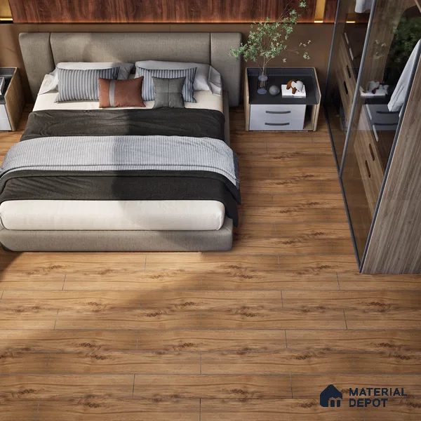 HDF Laminate Wood Floor EIR Finish Aqua Lock LF 00288 | 4 ft x 8 inch x 8 mm | AC4 Grade | Arc Click With Wax Coating | U Groove | Water Proof | Suitable for Flooring, Living Room, Bedroom