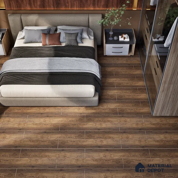 HDF Laminate Wood Floor EIR Finish Aqua Lock LF 00289 | 4 ft x 8 inch x 8 mm | AC4 Grade | Arc Click With Wax Coating | U Groove | Water Proof | Suitable for Flooring, Living Room, Bedroom