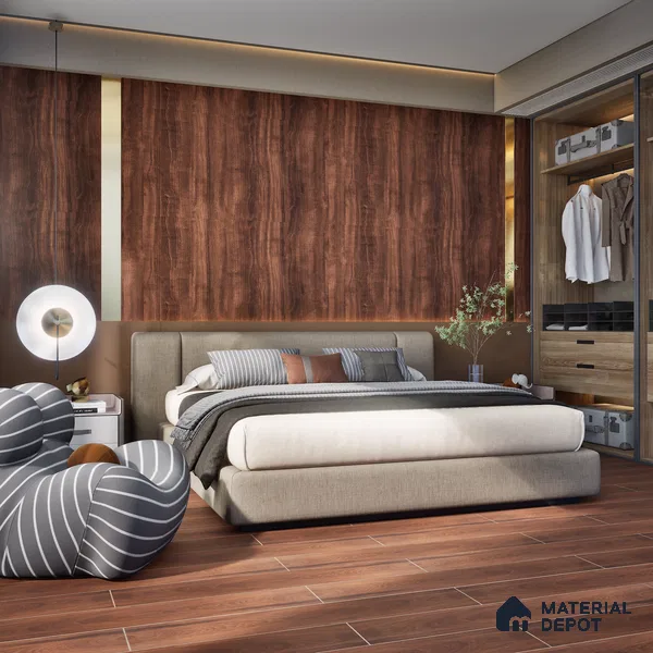 HDF Laminate Wood Floor EIR Finish Aqua Lock LF 00290 | 4 ft x 8 inch x 8 mm | AC4 Grade | Arc Click With Wax Coating | U Groove | Water Proof | Suitable for Flooring, Living Room, Bedroom