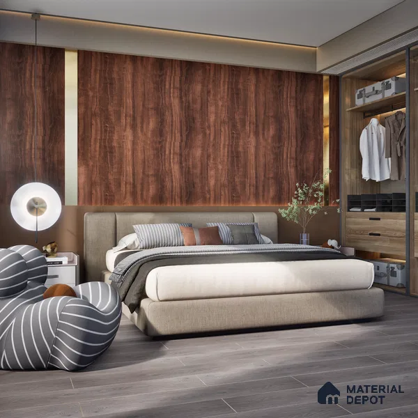 HDF Laminate Wood Floor EIR Finish Aqua Lock LF 00291 | 4 ft x 8 inch x 8 mm | AC4 Grade | Arc Click With Wax Coating | U Groove | Water Proof | Suitable for Flooring, Living Room, Bedroom