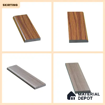 WPC Skirting Stone Core TF 00429 | 8 ft x 2.5 Inch x 12 mm | Compatible for SPC Floor VF 00123