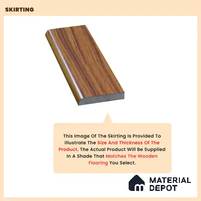 WPC Skirting Stone Core TF 00429 | 8 ft x 2.5 Inch x 12 mm | Compatible for SPC Floor VF 00123