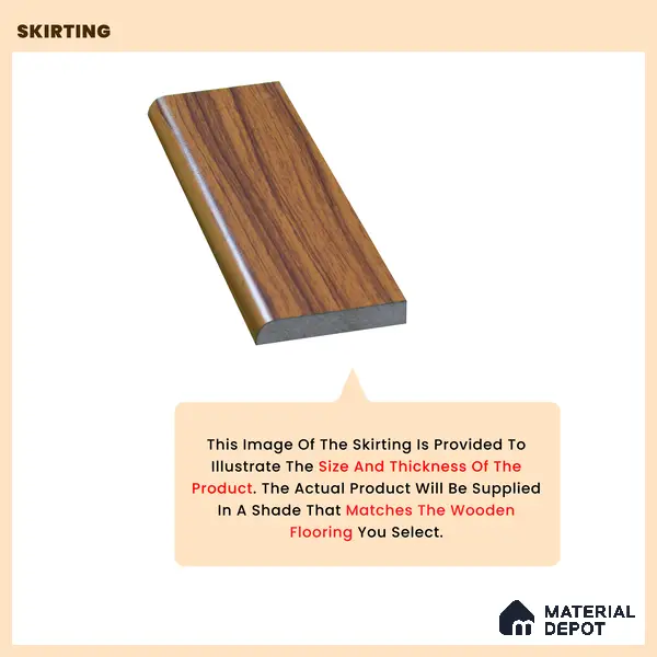 WPC Skirting Stone Core TF 00429 B | 8 ft x 3 Inch x 12 mm | Compatible for SPC Floor VF 00123
