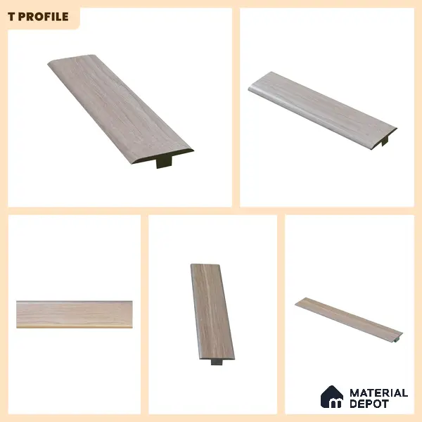 WPC T Profile Stone Core TF 00429 F | 8 ft x 50 mm x 12 mm | Compatible for SPC Floor VF 00123