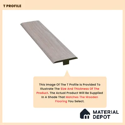 WPC T Profile Stone Core TF 00429 F | 8 ft x 50 mm x 12 mm | Compatible for SPC Floor VF 00123