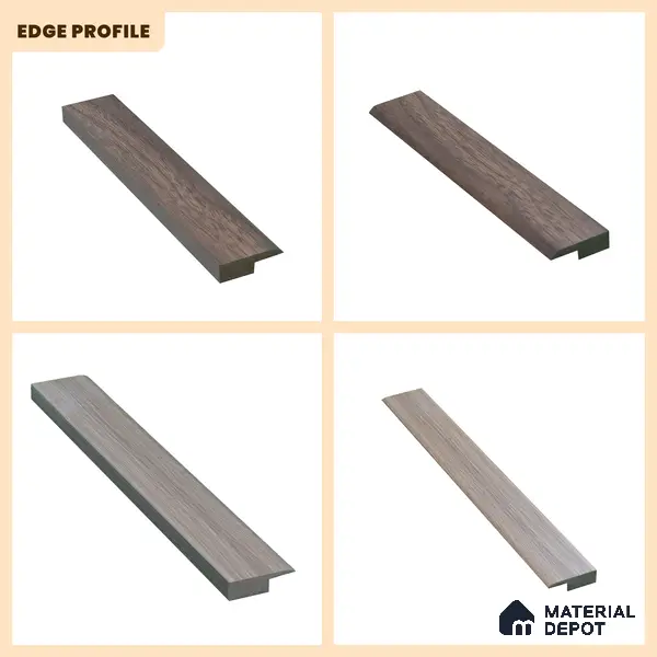 WPC Edge Profile Stone Core TF 00429 G | 8 ft x 37 mm x 12 mm | Compatible for SPC Floor VF 00123