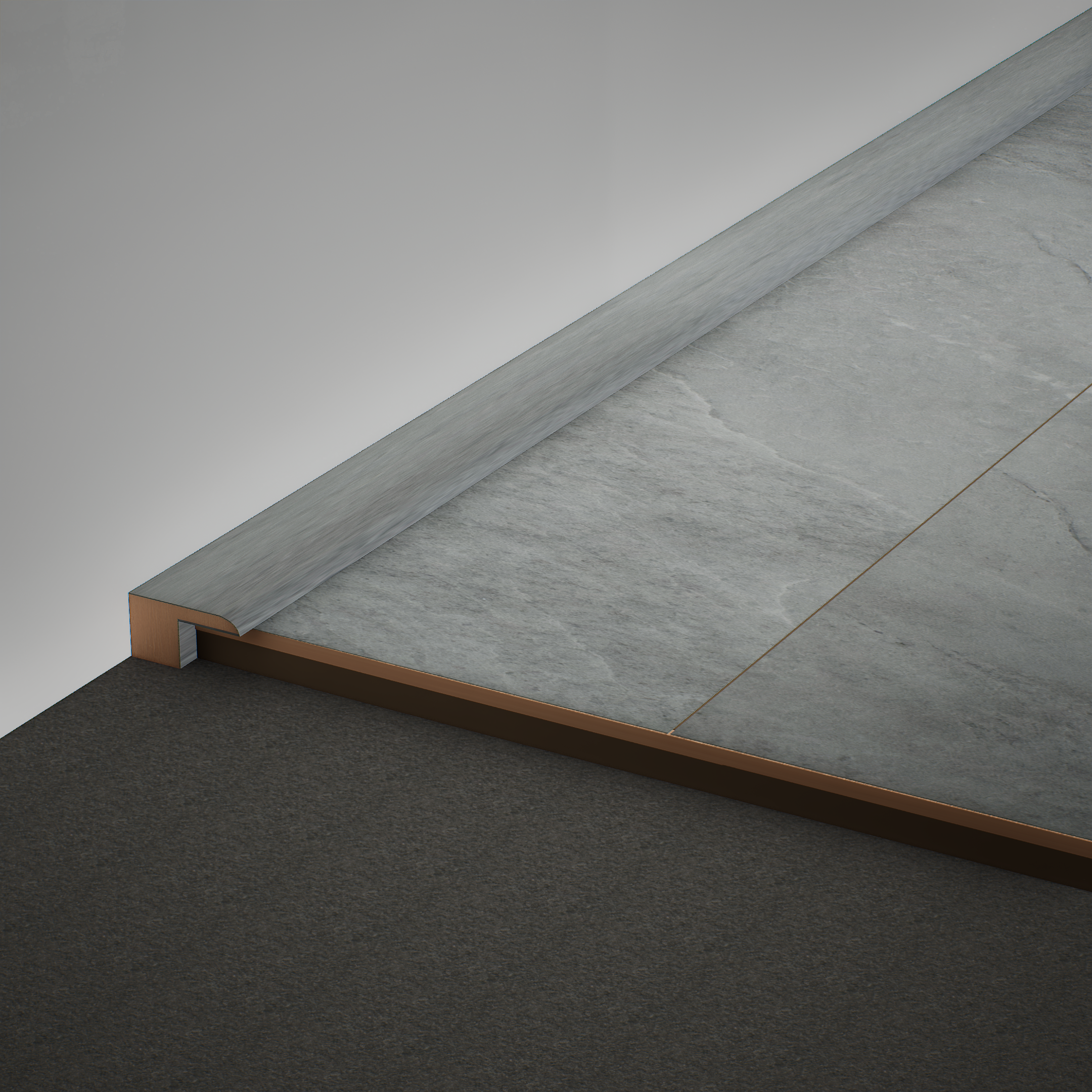 WPC Edge Profile Stone Core TF 00429 G | 8 ft x 37 mm x 12 mm | Compatible for SPC Floor VF 00123