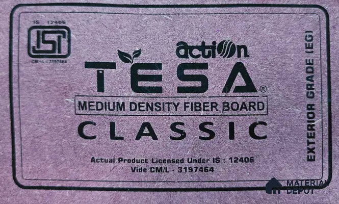Action Tesa 8 ft x 4 ft Plain Exterior Grade MDF - 5.5 mm