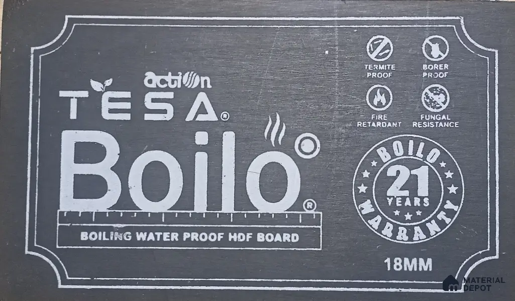 Boilo 8 ft x 4 ft Plain BWP Grade HDF - 18 mm