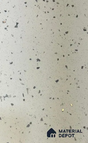 White Terrazzo Look LM 17883 8 ft x 4 ft High Gloss Finish Decorative Laminate - 1 mm | Suitable for TV Unit, Wardrobe, Kitchen Cabinets