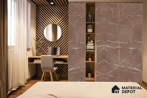 Stone Look 3743 ROK 8 ft x 4 ft Texture Finish Decorative Laminate - 1 mm | Suitable for TV Unit, Wardrobe, Kitchen Cabinets