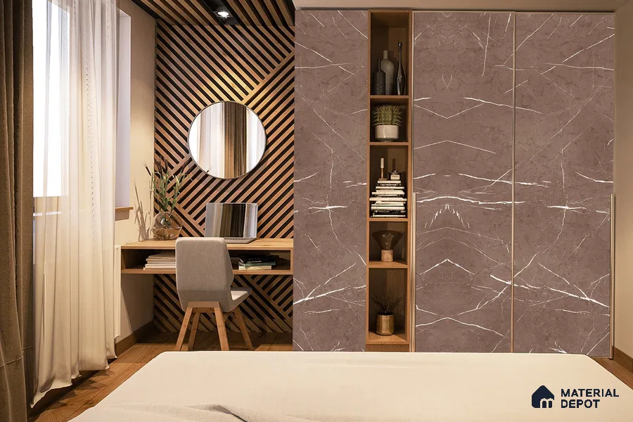 Stone Look 3743 ROK 8 ft x 4 ft Texture Finish Decorative Laminate - 1 mm | Suitable for TV Unit, Wardrobe, Kitchen Cabinets