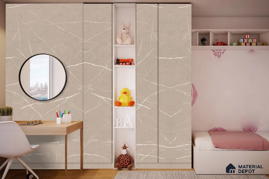 Stone Look 3742 ROK 8 ft x 4 ft Texture Finish Decorative Laminate - 1 mm | Suitable for TV Unit, Wardrobe, Kitchen Cabinets