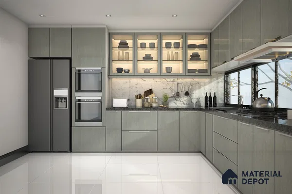 Grey Cement Look 3793 SBF 8 ft x 4 ft Texture Finish Decorative Laminate - 1 mm | Suitable for TV Unit, Wardrobe, Kitchen Cabinets