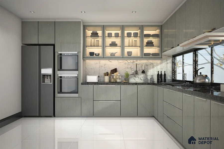 Grey Cement Look 3793 SBF 8 ft x 4 ft Texture Finish Decorative Laminate - 1 mm | Suitable for TV Unit, Wardrobe, Kitchen Cabinets