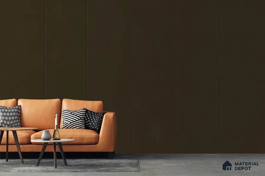 Brown Solid Colors Look 3651 NGL 8 ft x 4 ft High Gloss Finish Decorative Laminate - 1 mm | Suitable for Living Room, Kitchen, Office