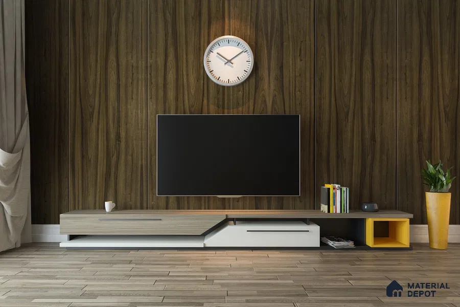 Wooden Look 3322 NGL 8 ft x 4 ft High Gloss Finish Decorative Laminate - 1 mm | Suitable for TV Unit, Wardrobe, Kitchen Cabinets