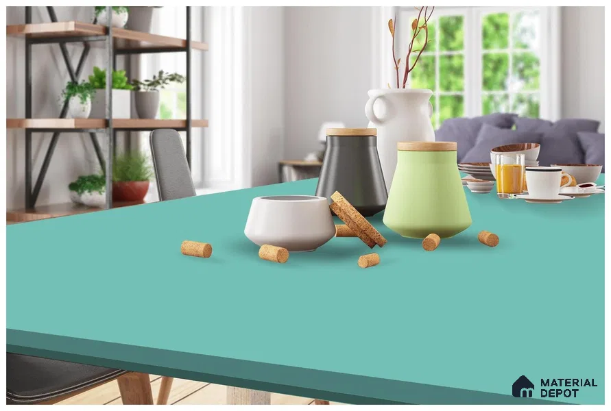 Green Solid Colors Look 3572 NGL 8 ft x 4 ft High Gloss Finish Decorative Laminate - 1 mm | Suitable for Living Room, Kitchen, Office
