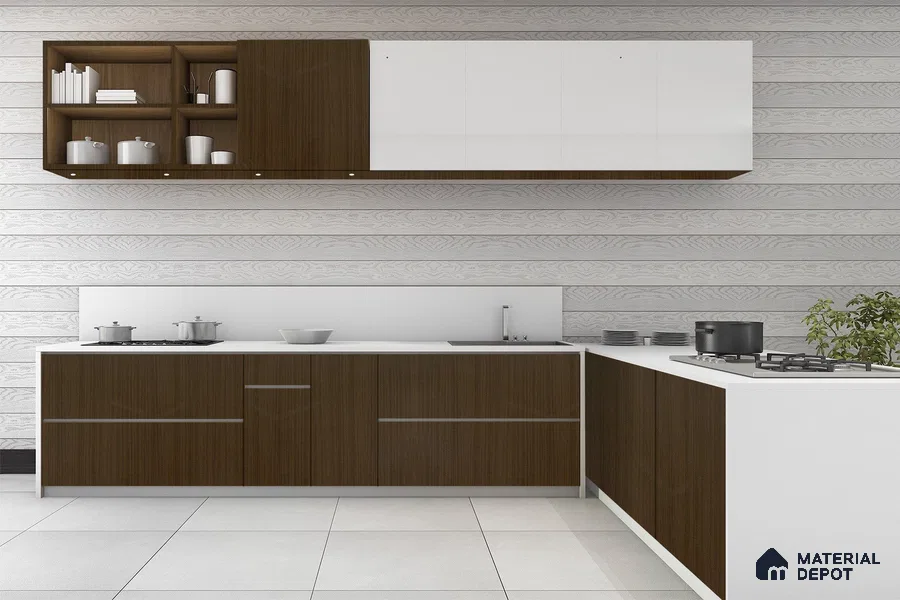 Wooden Look 3287 NGL 8 ft x 4 ft High Gloss Finish Decorative Laminate - 1 mm | Suitable for TV Unit, Wardrobe, Kitchen Cabinets