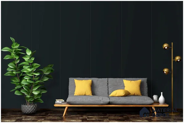 Black Solid Colors Look 3564 NGL 8 ft x 4 ft High Gloss Finish Decorative Laminate - 1 mm | Suitable for Living Room, Kitchen, Office