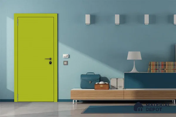 Green Solid Colors Look 3580 NGL 8 ft x 4 ft High Gloss Finish Decorative Laminate - 1 mm | Suitable for Living Room, Kitchen, Office