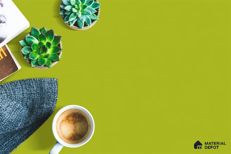 Green Solid Colors Look 3580 NGL 8 ft x 4 ft High Gloss Finish Decorative Laminate - 1 mm | Suitable for Living Room, Kitchen, Office