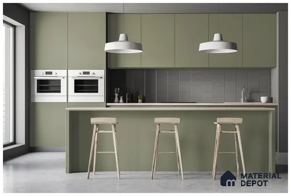 Grey Solid Colors Look 3561 NGL 8 ft x 4 ft High Gloss Finish Decorative Laminate - 1 mm | Suitable for Living Room, Kitchen, Office