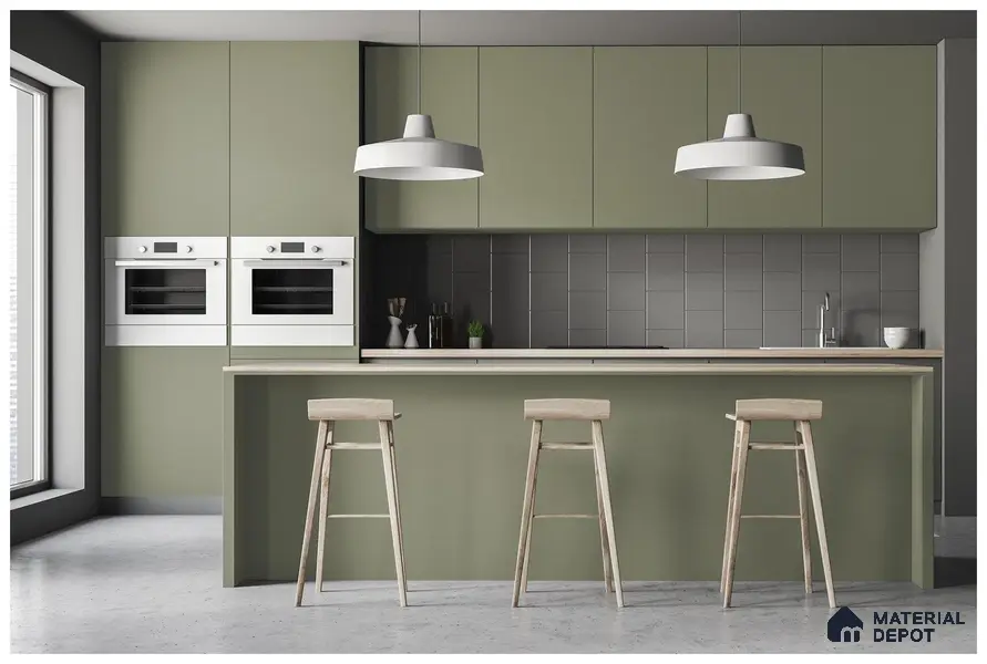 Grey Solid Colors Look 3561 NGL 8 ft x 4 ft High Gloss Finish Decorative Laminate - 1 mm | Suitable for Living Room, Kitchen, Office
