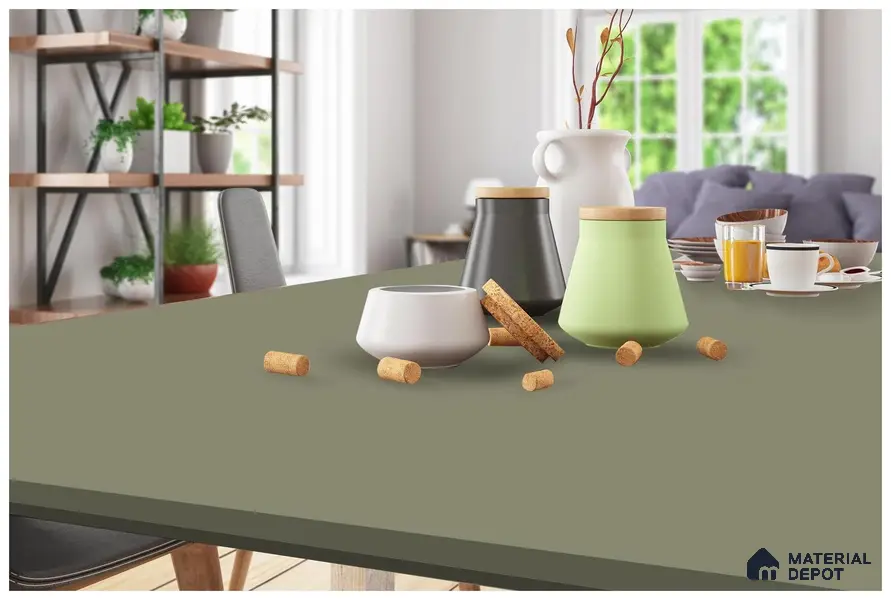 Grey Solid Colors Look 3561 NGL 8 ft x 4 ft High Gloss Finish Decorative Laminate - 1 mm | Suitable for Living Room, Kitchen, Office