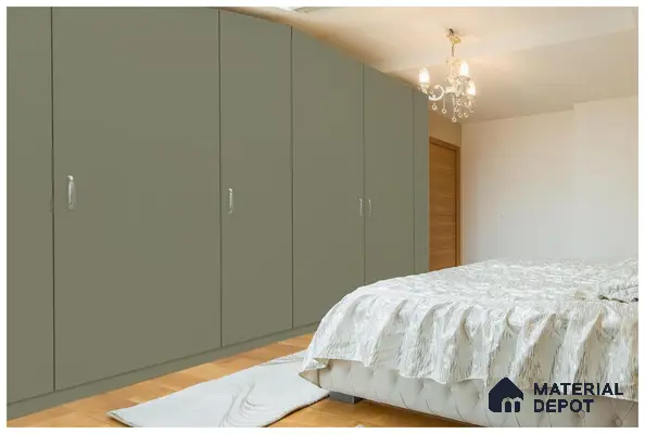 Grey Solid Colors Look 3561 NGL 8 ft x 4 ft High Gloss Finish Decorative Laminate - 1 mm | Suitable for Living Room, Kitchen, Office