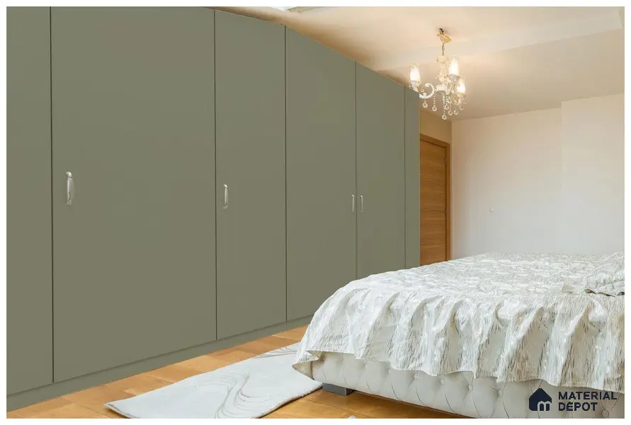 Grey Solid Colors Look 3561 NGL 8 ft x 4 ft High Gloss Finish Decorative Laminate - 1 mm | Suitable for Living Room, Kitchen, Office