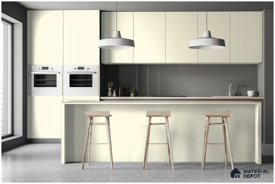 Orange Solid Colors Look 3515 NGL 8 ft x 4 ft High Gloss Finish Decorative Laminate - 1 mm | Suitable for Living Room, Kitchen, Office