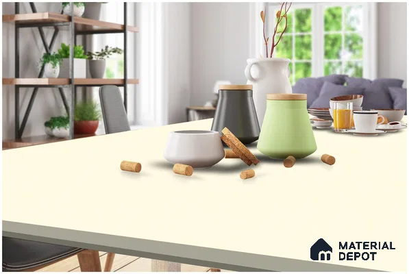Orange Solid Colors Look 3515 NGL 8 ft x 4 ft High Gloss Finish Decorative Laminate - 1 mm | Suitable for Living Room, Kitchen, Office