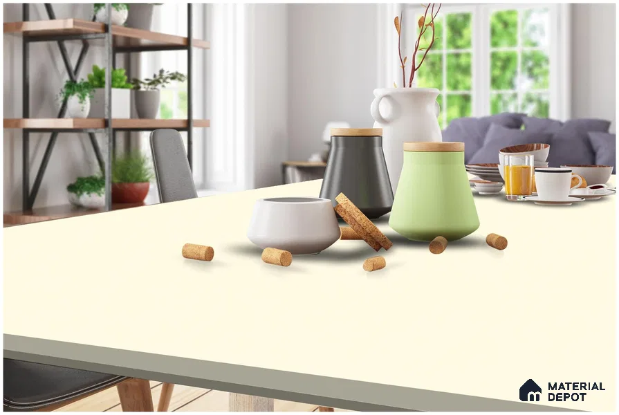 Orange Solid Colors Look 3515 NGL 8 ft x 4 ft High Gloss Finish Decorative Laminate - 1 mm | Suitable for Living Room, Kitchen, Office
