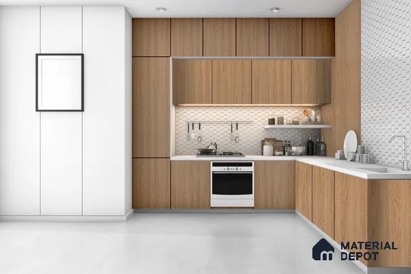 Wooden Look 3296 NGL 8 ft x 4 ft High Gloss Finish Decorative Laminate - 1 mm | Suitable for TV Unit, Wardrobe, Kitchen Cabinets