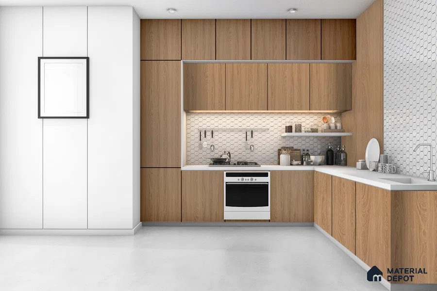 Wooden Look 3296 NGL 8 ft x 4 ft High Gloss Finish Decorative Laminate - 1 mm | Suitable for TV Unit, Wardrobe, Kitchen Cabinets