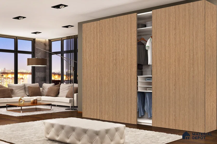 Wooden Look 3296 NGL 8 ft x 4 ft High Gloss Finish Decorative Laminate - 1 mm | Suitable for TV Unit, Wardrobe, Kitchen Cabinets