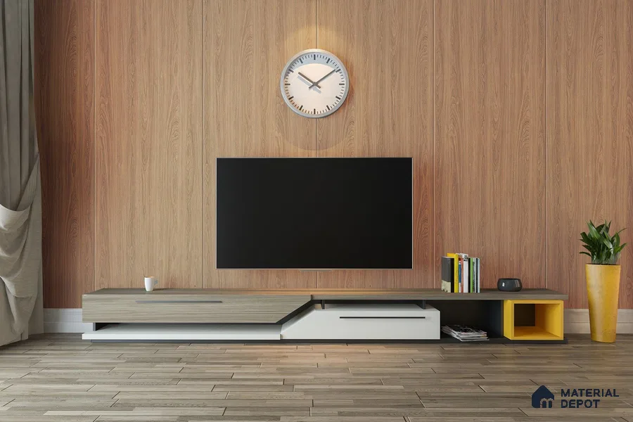 Wooden Look 3296 NGL 8 ft x 4 ft High Gloss Finish Decorative Laminate - 1 mm | Suitable for TV Unit, Wardrobe, Kitchen Cabinets