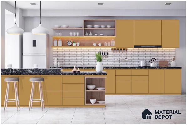 Brown Solid Colors Look 3605 NGL 8 ft x 4 ft High Gloss Finish Decorative Laminate - 1 mm | Suitable for Living Room, Kitchen, Office
