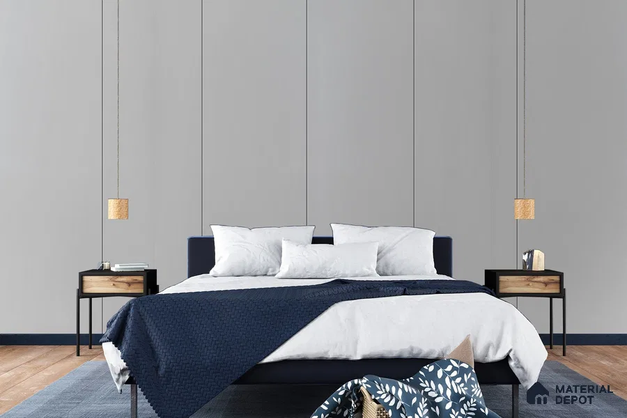 Blue Solid Colors Look 3501 NGL 8 ft x 4 ft High Gloss Finish Decorative Laminate - 1 mm | Suitable for Living Room, Kitchen, Office