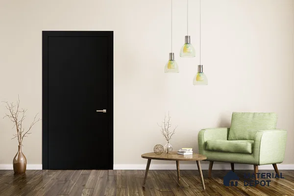 Black Solid Colors Look 3646 RSO 8 ft x 4 ft Super Matte Finish Decorative Laminate - 1 mm | Suitable for Living Room, Kitchen, Office