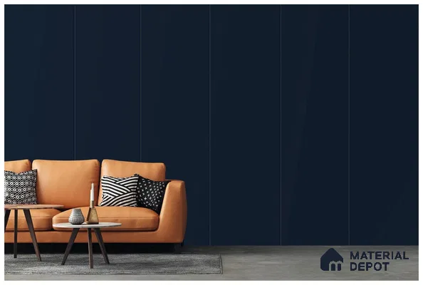 Blue Solid Colors Look 3586 RSO 8 ft x 4 ft Super Matte Finish Decorative Laminate - 1 mm | Suitable for Living Room, Kitchen, Office