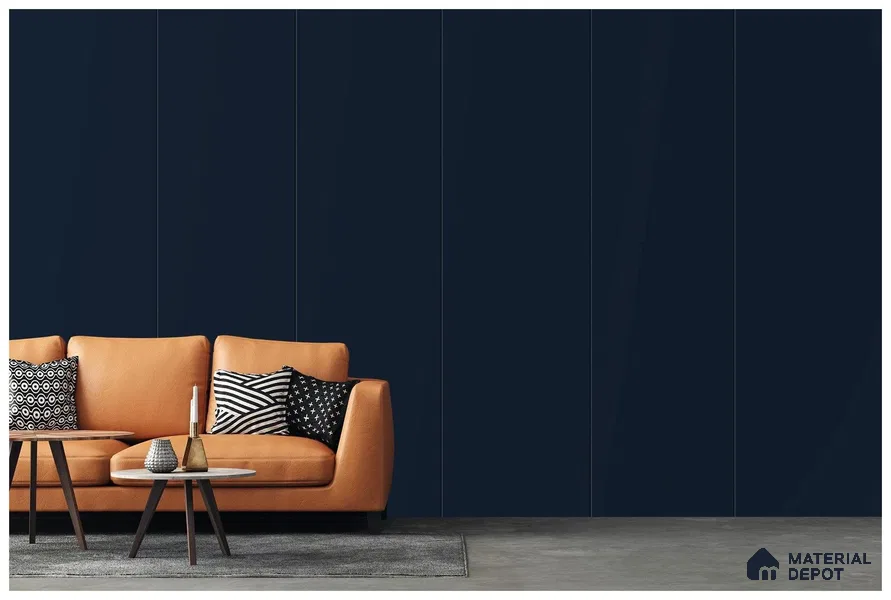 Blue Solid Colors Look 3586 RSO 8 ft x 4 ft Super Matte Finish Decorative Laminate - 1 mm | Suitable for Living Room, Kitchen, Office