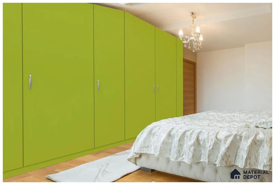Green Solid Colors Look 3580 RSO 8 ft x 4 ft Super Matte Finish Decorative Laminate - 1 mm | Suitable for Living Room, Kitchen, Office