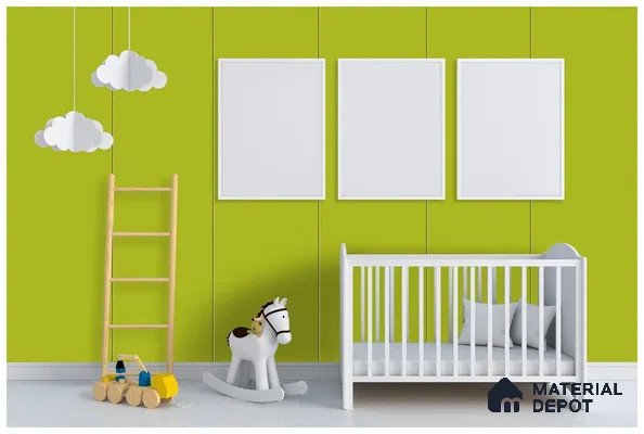 Green Solid Colors Look 3580 RSO 8 ft x 4 ft Super Matte Finish Decorative Laminate - 1 mm | Suitable for Living Room, Kitchen, Office