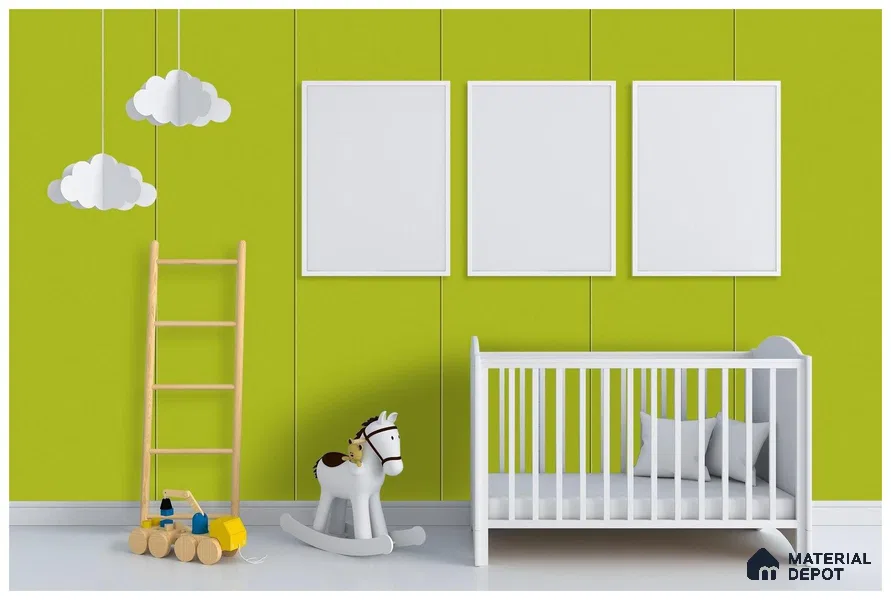 Green Solid Colors Look 3580 RSO 8 ft x 4 ft Super Matte Finish Decorative Laminate - 1 mm | Suitable for Living Room, Kitchen, Office