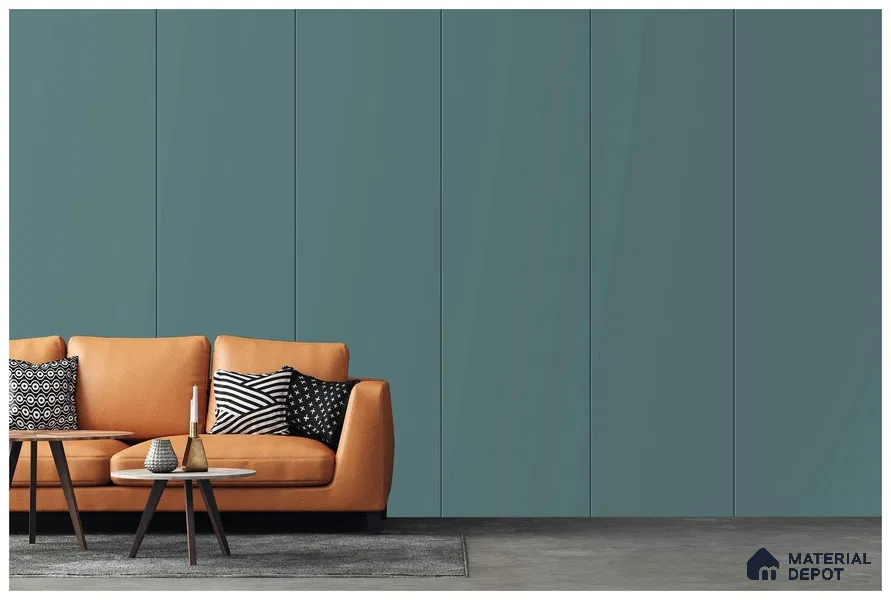 Green Solid Colors Look 3577 RSO 8 ft x 4 ft Super Matte Finish Decorative Laminate - 1 mm | Suitable for Living Room, Kitchen, Office