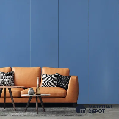 Blue Solid Colors Look 3593 RSO 8 ft x 4 ft Super Matte Finish Decorative Laminate - 1 mm | Suitable for Living Room, Kitchen, Office