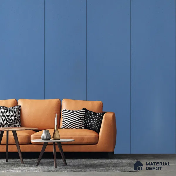 Blue Solid Colors Look 3593 RSO 8 ft x 4 ft Super Matte Finish Decorative Laminate - 1 mm | Suitable for Living Room, Kitchen, Office