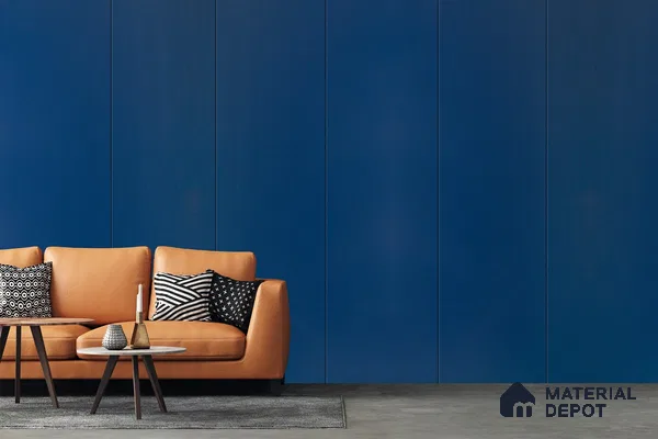 Blue Solid Colors Look 3587 RSO 8 ft x 4 ft Super Matte Finish Decorative Laminate - 1 mm | Suitable for Living Room, Kitchen, Office